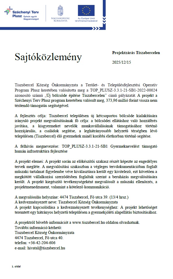 2025.12.15. Sajtóközlemény